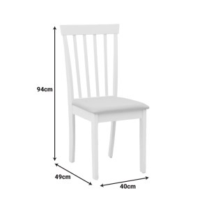 pak-091-000011-7 ΚΑΡΕΚΛΑ HOUSTON PAKOWORLD ΣΕ ΛΕΥΚΗ ΑΠΟΧΡΩΣΗ 40X49X94ΕΚ