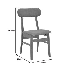 pak-091-000016-7 ΚΑΡΕΚΛΑ GABORN  PAKOWORLD ΣΕ ΓΚΡΙ ΑΠΟΧΡΩΣΗ 47X47X81,5ΕΚ