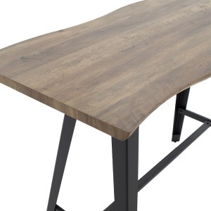 pak-093-000014-3 TΡΑΠΕΖΙ ΜΠΑΡ FORTITUDE PAKOWORLD MDF ΚΑΡΥΔΙ - ΠΟΔΙ ΜΑΥΡΟ 140X70X103.5ΕΚ