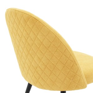 pak-093-000020-6 ΚΑΡΕΚΛΑ GRACEFUL PAKOWORLD ΥΦΑΣΜΑ ΜΠΟΥΚΛΕ ΚΙΤΡΙΝΟ-ΠΟΔΙ ΜΑΥΡΟ