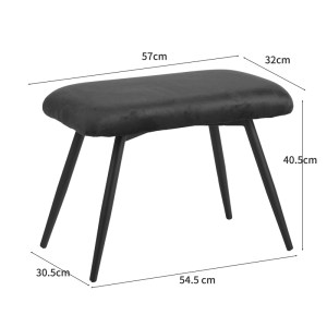 pak-096-000041-9 ΠΟΛΥΘΡΟΝΑ ΜΕ ΥΠΟΠΟΔΙΟ RUEDA PAKOWORLD ΒΕΛΟΥΔΟ ΣΕ ΣΚΟΥΡΟ ΠΡΑΣΙΝΟ ΑΠΟΧΡΩΣΗ ΜΕ ΜΑΥΡΑ ΜΕΤΑΛΛΙΚΑ ΠΟΔΙΑ 71.5X66.5X99ΕΚ