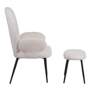 pak-096-000044-3 ΠΟΛΥΘΡΟΝΑ ΜΕ ΥΠΟΠΟΔΙΟ QARAR PAKOWORLD ΜΠΟΥΚΛΕ ΥΦΑΣΜΑ ΣΕ ΛΕΥΚΗ ΑΠΟΧΡΩΣΗ ΜΕ ΜΑΥΡΑ ΜΕΤΑΛΛΙΚΑ ΠΟΔΙΑ 67.5X67.5X106ΕΚ