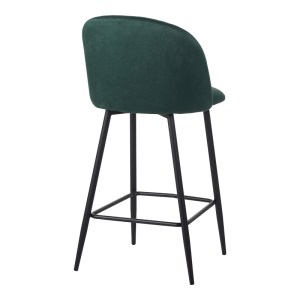 pak-096-000048-2 ΣΚΑΜΠΟ ΜΠΑΡ BAROW PAKOWORLD ΒΕΛΟΥΔΟ ΣΕ ΣΚΟΥΡΟ ΠΡΑΣΙΝΟ ΑΠΟΧΡΩΣΗ ΜΕ ΜΑΥΡΑ ΜΕΤΑΛΛΙΚΑ ΠΟΔΙΑ 53X46.5X96.5