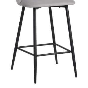 pak-096-000049-7 ΣΚΑΜΠΟ ΜΠΑΡ BAROW PAKOWORLD ΒΕΛΟΥΔΟ ΣΕ ΑΝΟΙΧΤΟ ΓΚΡΙ ΑΠΟΧΡΩΣΗ ΜΕ ΜΑΥΡΑ ΜΕΤΑΛΛΙΚΑ ΠΟΔΙΑ 53X46.5X96.5