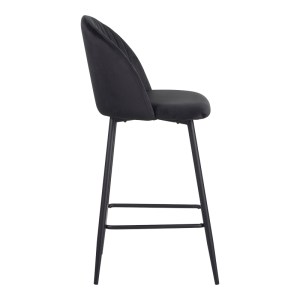 pak-096-000051-3 ΣΚΑΜΠΟ ΜΠΑΡ BAROW PAKOWORLD ΒΕΛΟΥΔΟ ΣΕ ΜΑΥΡΗ ΑΠΟΧΡΩΣΗ ΜΕ ΜΑΥΡΑ ΜΕΤΑΛΛΙΚΑ ΠΟΔΙΑ 53X46.5X96.5