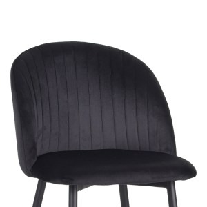 pak-096-000051-6 ΣΚΑΜΠΟ ΜΠΑΡ BAROW PAKOWORLD ΒΕΛΟΥΔΟ ΣΕ ΜΑΥΡΗ ΑΠΟΧΡΩΣΗ ΜΕ ΜΑΥΡΑ ΜΕΤΑΛΛΙΚΑ ΠΟΔΙΑ 53X46.5X96.5