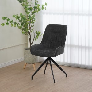 pak-096-000053-1 ΚΑΡΕΚΛΑ ΠΕΡΙΣΤΕΦΟΜΕΝΗ KADEIRA PAKOWORLD ΥΦΑΣΜΑ ΣΚΟΥΡΟ ΓΚΡΙ- ΜΑΥΡΑ ΜΕΤΑΛΛΙΚΑ ΠΟΔΙΑ 57.5X51X89ΕΚ