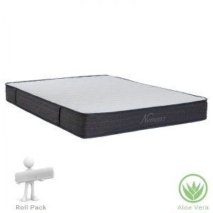 pak-100-000017 ΣΤΡΩΜΑ NEMESIS PAKOWORLD POCKET SPRING ROLL PACK ΔΙΠΛΗΣ ΟΨΗΣ ALOE VERA 20-22CM 160X200ΕΚ