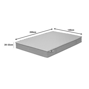 pak-100-000055-3 ΣΤΡΩΜΑ NEMESIS PAKOWORLD POCKET SPRING ROLL PACK ΔΙΠΛΗΣ ΟΨΗΣ ALOE VERA 20-22CM 140X200ΕΚ