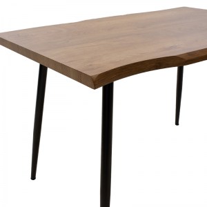 pak-101-000024-2 ΤΡΑΠΕΖΙ NEVE PAKOWORLD MDF ΚΑΡΥΔΙ-ΠΟΔΙ ΜΕΤΑΛΛΙΚΟ ΜΑΥΡΟ 120X80X75ΕΚ