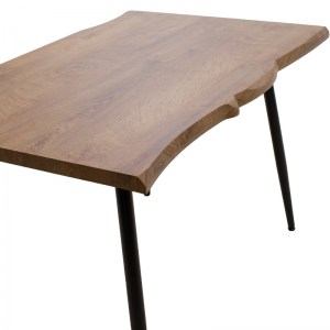 pak-101-000024-3 ΤΡΑΠΕΖΙ NEVE PAKOWORLD MDF ΚΑΡΥΔΙ-ΠΟΔΙ ΜΕΤΑΛΛΙΚΟ ΜΑΥΡΟ 120X80X75ΕΚ
