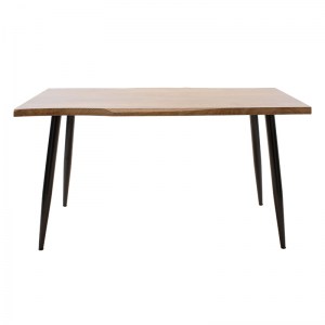 pak-101-000025-1 ΤΡΑΠΕΖΙ NEVE PAKOWORLD MDF ΚΑΡΥΔΙ-ΠΟΔΙ ΜΕΤΑΛΛΙΚΟ ΜΑΥΡΟ 140X80X75ΕΚ