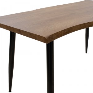 pak-101-000025-2 ΤΡΑΠΕΖΙ NEVE PAKOWORLD MDF ΚΑΡΥΔΙ-ΠΟΔΙ ΜΕΤΑΛΛΙΚΟ ΜΑΥΡΟ 140X80X75ΕΚ