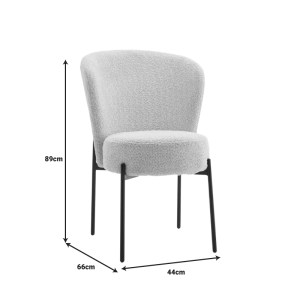 pak-101-000092-3 ΚΑΡΕΚΛΑ HOULIAN PAKOWORLD ΓΚΡΙ ΥΦΑΣΜΑ-ΠΟΔΙ ΜΑΥΡΟ ΜΕΤΑΛΛΟ 44X66X89ΕΚ