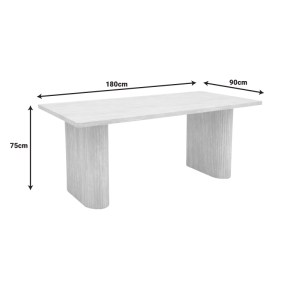 pak-101-000094-5 ΤΡΑΠΕΖΙ LOOZIR PAKOWORLD MDF ΣΕ ΑΠΟΧΡΩΣΗ ΛΕΥΚΟ ΜΑΡΜΑΡΟΥ 180X90X75ΕΚ