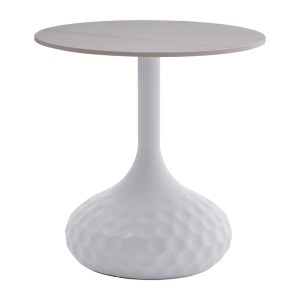 pak-101-000096 ΒΟΗΘΗΤΙΚΟ ΤΡΑΠΕΖΙ FABRON INART ΛΕΥΚΟ SINTERED STONE Φ50X52ΕΚ