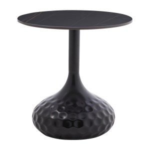 pak-101-000097 ΒΟΗΘΗΤΙΚΟ ΤΡΑΠΕΖΙ FABRON INART ΜΑΥΡΟ SINTERED STONE Φ50X52ΕΚ