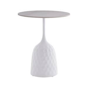 pak-101-000098 ΒΟΗΘΗΤΙΚΟ ΤΡΑΠΕΖΙ KOUSIEN INART ΛΕΥΚΟ SINTERED STONE Φ50X60ΕΚ