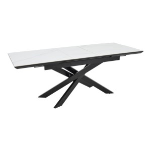 pak-101-000107-1 ΤΡΑΠΕΖΙ ROGEMI PAKOWORLD ΓΚΡΙ MDF-ΜΑΥΡΟ ΜΕΤΑΛΛΟ 160-200X90X75ΕΚ