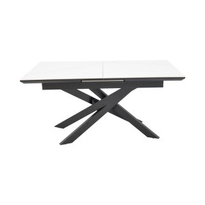 pak-101-000107-2 ΤΡΑΠΕΖΙ ROGEMI PAKOWORLD ΓΚΡΙ MDF-ΜΑΥΡΟ ΜΕΤΑΛΛΟ 160-200X90X75ΕΚ