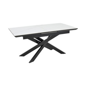 pak-101-000107 ΤΡΑΠΕΖΙ ROGEMI PAKOWORLD ΓΚΡΙ MDF-ΜΑΥΡΟ ΜΕΤΑΛΛΟ 160-200X90X75ΕΚ