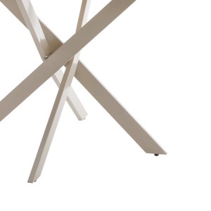 pak-101-000114-2 ΤΡΑΠΕΖΙ DAMMERO PAKOWORLD ΚΡΕΜ ΜΕΛΑΜΙΝΗΣ-ΚΡΕΜ ΜΕΤΑΛΛΟ Φ100X75ΕΚ