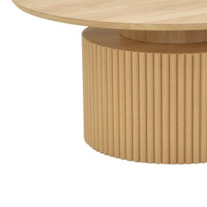 pak-101-000125-3 ΤΡΑΠΕΖΙ ΣΑΛΟΝΙΟΥ OPOLS PAKOWORLD MDF ΣΕ  ΦΥΣΙΚΗ ΑΠΟΧΡΩΣΗ Φ90X42ΕΚ