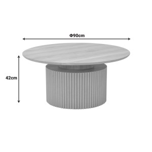 pak-101-000125-4 ΤΡΑΠΕΖΙ ΣΑΛΟΝΙΟΥ OPOLS PAKOWORLD MDF ΣΕ  ΦΥΣΙΚΗ ΑΠΟΧΡΩΣΗ Φ90X42ΕΚ