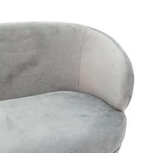 pak-110-000046-2 ΚΑΝΑΠΕΣ 2ΘΕΣΙΟΣ RONY PAKOWORLD ΒΕΛΟΥΔΟ ΓΚΡΙ-ΧΡΥΣΟ 132X82X83ΕΚ