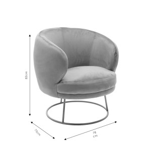pak-110-000054-6 ΠΟΛΥΘΡΟΝΑ RONY PAKOWORLD ΒΕΛΟΥΔΟ ΓΚΡΙ-ΧΡΥΣΟ 78X75X82ΕΚ