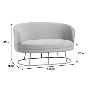 pak-110-000056-5 ΚΑΝΑΠΕΣ ΔΙΘΕΣΙΟΣ RONY PAKOWORLD ΒΕΛΟΥΔΟ ΜΠΕΖ-ΠΟΔΙ ΧΡΥΣΟ ΜΕΤΑΛΛΟ 135X75X85ΕΚ