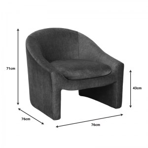 pak-110-000073-4 ΠΟΛΥΘΡΟΝΑ BERZA PAKOWORLD ΑΝΘΡΑΚΙ ΥΦΑΣΜΑ 76X76X71ΕΚ
