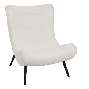 pak-110-000079 ΠΟΛΥΘΡΟΝΑ-ΜΠΕΡΖΕΡΑ SILLA PAKOWORLD ΜΠΟΥΚΛΕ ΥΦΑΣΜΑ ΣΕ ΛΕΥΚΗ ΑΠΟΧΡΩΣΗ 97X80X100ΕΚ