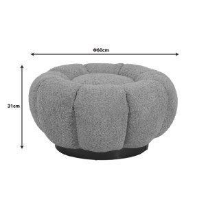 pak-110-000090-4 ΣΚΑΜΠΟ NESTER PAKOWORLD ΜΠΟΥΚΛΕ ΥΦΑΣΜΑ ΣΕ ΓΚΡΙ ΑΠΟΧΡΩΣΗ Φ60X31ΕΚ