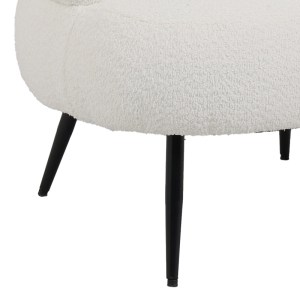 pak-110-000091-2 ΠΟΛΥΘΡΟΝΑ FOLEJA PAKOWORLD ΜΠΟΥΚΛΕ ΥΦΑΣΜΑ ΣΕ ΛΕΥΚΗ ΑΠΟΧΡΩΣΗ ΜΕ ΜΑΥΡΑ ΜΕΤΑΛΛΙΚΑ ΠΟΔΙΑ 76X75X72ΕΚ