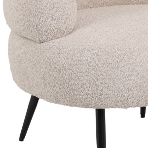 pak-110-000093-2 ΠΟΛΥΘΡΟΝΑ FOLEJA PAKOWORLD ΜΠΟΥΚΛΕ ΥΦΑΣΜΑ ΣΕ ΜΠΕΖ ΑΠΟΧΡΩΣΗ ΜΕ ΜΑΥΡΑ ΜΕΤΑΛΛΙΚΑ ΠΟΔΙΑ 76X75X72ΕΚ