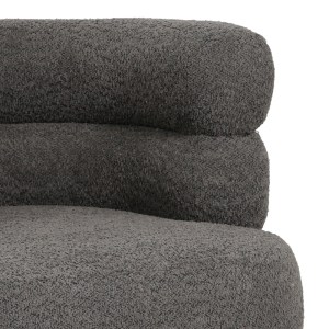 pak-110-000094-1 ΠΟΛΥΘΡΟΝΑ FOLEJA PAKOWORLD ΜΠΟΥΚΛΕ ΥΦΑΣΜΑ ΣΕ ΓΚΡΙ ΣΚΟΥΡΟ ΑΠΟΧΡΩΣΗ ΜΕ ΜΑΥΡΑ ΜΕΤΑΛΛΙΚΑ ΠΟΔΙΑ 76X75X72ΕΚ