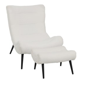 pak-110-000095 ΠΟΛΥΘΡΟΝΑ ΜΕ ΥΠΟΠΟΔΙΟ SILLA PAKOWORLD ΜΠΟΥΚΛΕ ΥΦΑΣΜΑ ΣΕ ΛΕΥΚΗ ΑΠΟΧΡΩΣΗ 97X80X100ΕΚ