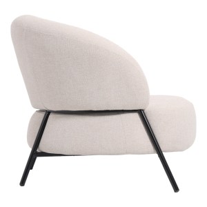 pak-110-000107-1 ΠΟΛΥΘΡΟΝΑ JENNIE PAKOWORLD ΥΦΑΣΜΑ ΣΕ ΚΡΕΜ ΑΠΟΧΡΩΣΗ ΜΕ ΜΑΥΡΑ ΜΕΤΑΛΛΙΚΑ ΠΟΔΙΑ 84X84X71,5ΕΚ
