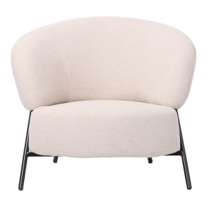 pak-110-000107-2 ΠΟΛΥΘΡΟΝΑ JENNIE PAKOWORLD ΥΦΑΣΜΑ ΣΕ ΚΡΕΜ ΑΠΟΧΡΩΣΗ ΜΕ ΜΑΥΡΑ ΜΕΤΑΛΛΙΚΑ ΠΟΔΙΑ 84X84X71,5ΕΚ