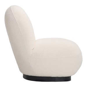 pak-110-000121-1 ΠΟΛΥΘΡΟΝΑ ROSALIE PAKOWORLD ΜΠΟΥΚΛΕ ΥΦΑΣΜΑ ΣΕ ΚΡΕΜ ΑΠΟΧΡΩΣΗ ΜΕ ΜΑΥΡΗ ΒΑΣΗ 85X82X77ΕΚ