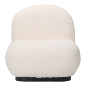 pak-110-000121-2 ΠΟΛΥΘΡΟΝΑ ROSALIE PAKOWORLD ΜΠΟΥΚΛΕ ΥΦΑΣΜΑ ΣΕ ΚΡΕΜ ΑΠΟΧΡΩΣΗ ΜΕ ΜΑΥΡΗ ΒΑΣΗ 85X82X77ΕΚ