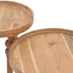 pak-113-000029-3 ΤΡΑΠΕΖΙ ΣΑΛΟΝΙΟΥ KELLY ΣΕΤ 2ΤΕΜ PAKOWORLD ΜΑΣΙΦ ΞΥΛΟ ΑΚΑΚΙΑΣ ΦΥΣΙΚΟ