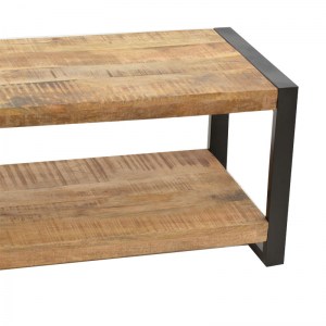pak-113-000032-3 ΤΡΑΠΕΖΙ ΣΑΛΟΝΙΟΥ MILES PAKOWORLD ΜΑΣΙΦ ΞΥΛΟ MANGO ΚΑΡΥΔΙ-ΜΑΥΡΟ 100X45X45,5ΕΚ