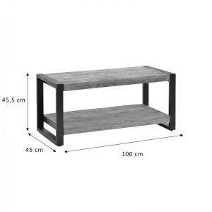 pak-113-000032-5 ΤΡΑΠΕΖΙ ΣΑΛΟΝΙΟΥ MILES PAKOWORLD ΜΑΣΙΦ ΞΥΛΟ MANGO ΚΑΡΥΔΙ-ΜΑΥΡΟ 100X45X45,5ΕΚ