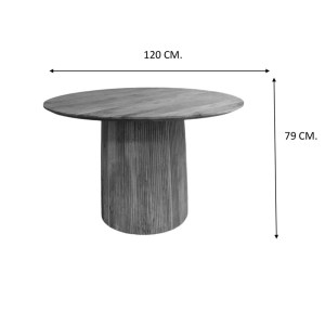 pak-113-000043-3 ΤΡΑΠΕΖΙ ΣΑΛΟΝΙΟΥ CANICULE PAKOWORLD ΜΑΣΙΦ ΞΥΛΟ ΑΚΑΚΙΑΣ ΣΕ ΦΥΣΙΚΗ ΑΠΟΧΡΩΣΗ Φ120X79ΕΚ