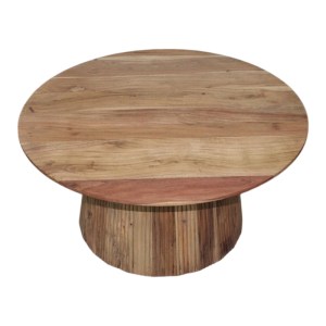 pak-113-000047-2 ΤΡΑΠΕΖΙ ΣΑΛΟΝΙΟΥ CANICULE I PAKOWORLD ΜΑΣΙΦ ΞΥΛΟ ΑΚΑΚΙΑΣ ΣΕ ΦΥΣΙΚΗ ΑΠΟΧΡΩΣΗ Φ80X40ΕΚ
