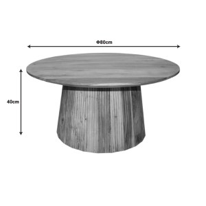 pak-113-000047-4 ΤΡΑΠΕΖΙ ΣΑΛΟΝΙΟΥ CANICULE I PAKOWORLD ΜΑΣΙΦ ΞΥΛΟ ΑΚΑΚΙΑΣ ΣΕ ΦΥΣΙΚΗ ΑΠΟΧΡΩΣΗ Φ80X40ΕΚ