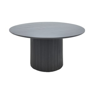 pak-113-000051 ΤΡΑΠΕΖΙ CANICULE PAKOWORLD ΜΑΣΙΦ ΞΥΛΟ ΑΚΑΚΙΑΣ ΣΕ ΜΑΥΡΗ ΑΠΟΧΡΩΣΗ Φ120X79ΕΚ