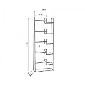 pak-119-000097-2 ΒΙΒΛΙΟΘΗΚΗ OPPA ΧΡΩΜΑ ΛΕΥΚΟ 61X22X162ΕΚ